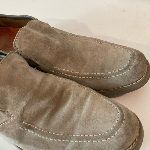 HUSH PUPPIES Men's Grey Suede Reminisce Penny Loafer Style Size US 8.5 GUC - Picture 5 of 16